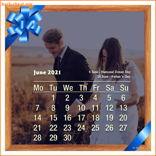 Calendar Photo Frame 2021 USA screenshot