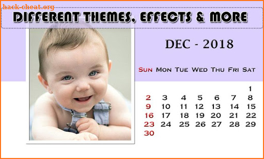 Calendar Photo Frames screenshot