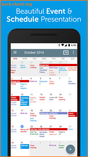 Calendar+ Schedule Planner App screenshot