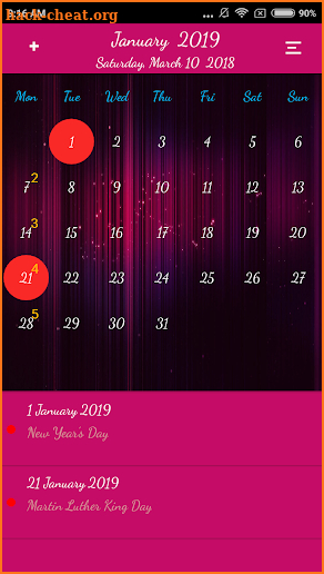 Calendar USA - Events Calendar & Daily Planner screenshot