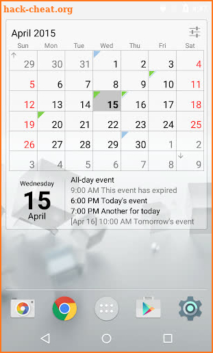 Calendar Widget Month + Agenda screenshot