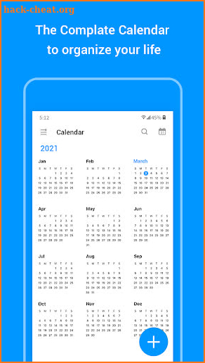 Calender 2021 screenshot