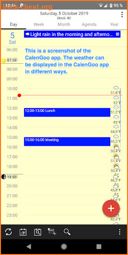 CalenGoo Weather Add-On screenshot