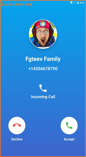 Call Fgteev Family Game Fake Call . screenshot