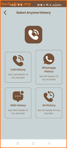 Call history of any number screenshot