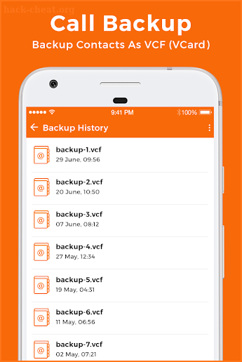 Call Log History and Backup screenshot