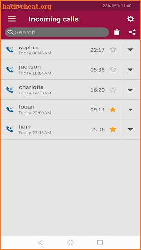 call recorder screenshot