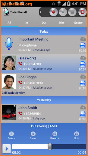 Call Recorder S9 & S10 screenshot