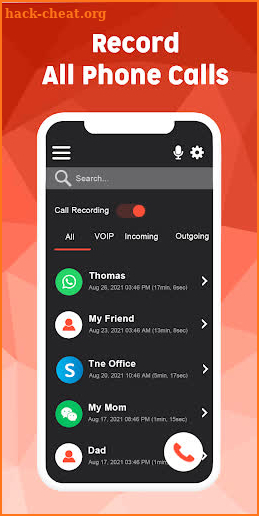 Call Voice Recording 2.0 screenshot