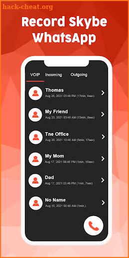 Call Voice Recording 2.0 screenshot