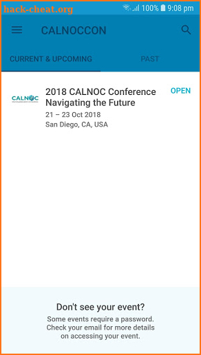 CALNOC Conference screenshot