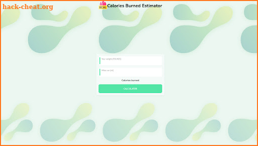 Calories Burned Estimator screenshot