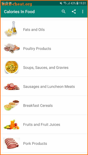 Calories in Food for 10,000+ products and recipes screenshot