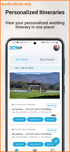 CalUp - Wedding Guest App screenshot