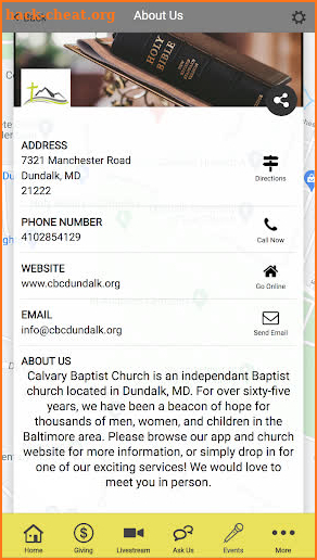 Calvary Baptist Church (MD) screenshot