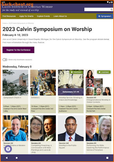 Calvin Symposium on Worship screenshot