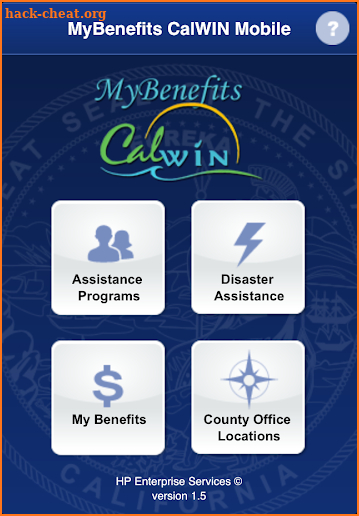 CalWIN Mobile Application screenshot