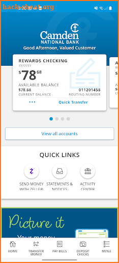 Camden National Bank screenshot