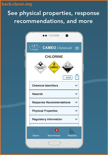 CAMEO Chemicals screenshot