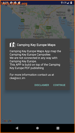 Camping Key Europe Maps 2018 screenshot