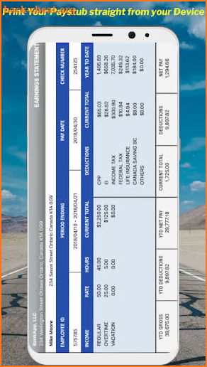 Canada paystub payslip maker screenshot