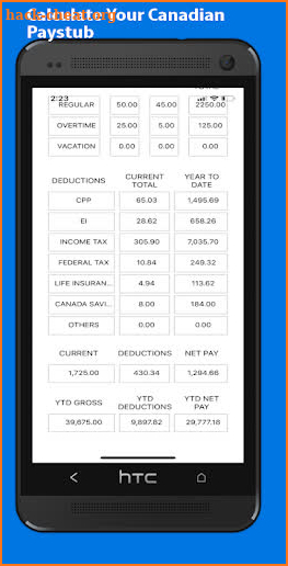 Canada paystub payslip maker screenshot