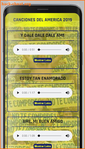 Canciones del América screenshot