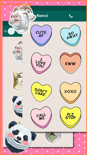 Candy Hearts Valentine Emoji Stickers screenshot