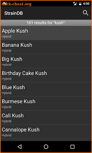 Cannabis Strains DB (Offline) screenshot