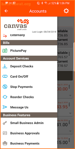 Canvas Credit Union Business screenshot