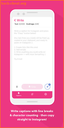 Caption Writer for Instagram screenshot