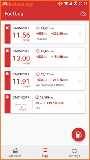 Car Fuel Log - Mileage tracker screenshot