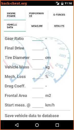 Car Performance Measurement screenshot