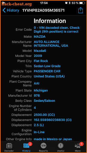 Car VIN Reports screenshot