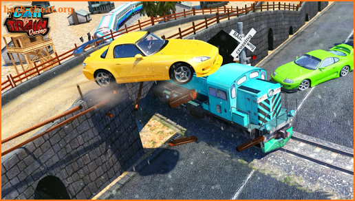 CAR Vs TRAIN - Racing Games screenshot