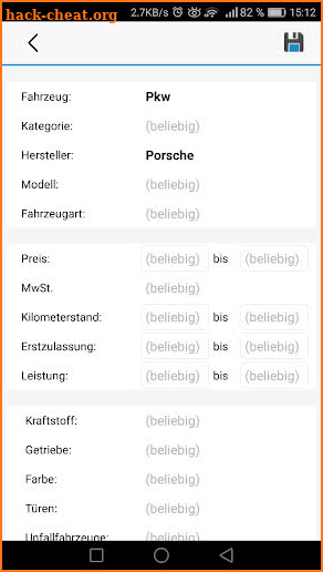 CarDeluxe Autosuchprogramm, Autosuche screenshot