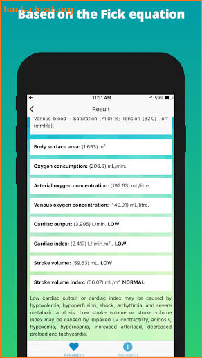 Cardiac Output & Volume Calculator: Cardiology screenshot