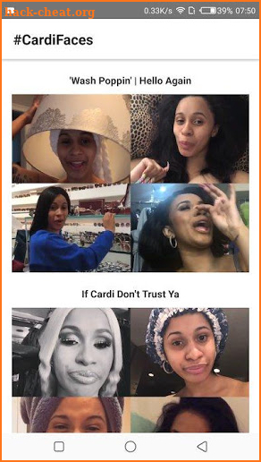 CardiB Faces screenshot