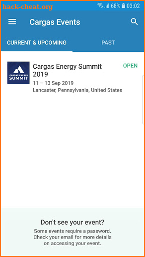 Cargas Events screenshot