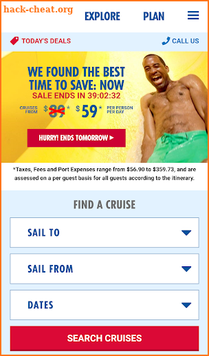 carnival cruise lines app screenshot