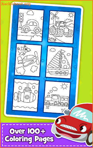 Cars Coloring Book for Kids - Doodle, Paint & Draw screenshot