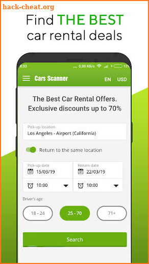 Cars-scanner - car rental screenshot