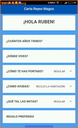 Carta Reyes Magos screenshot