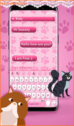 Cartoon Cat Paw Keyboard Theme screenshot