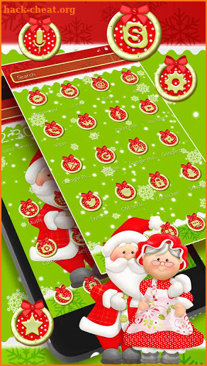 Cartoon Christmas Cute Couple Theme screenshot