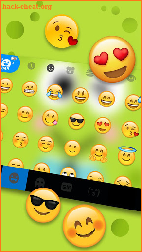 Cartoon Green Frog Keyboard Theme screenshot