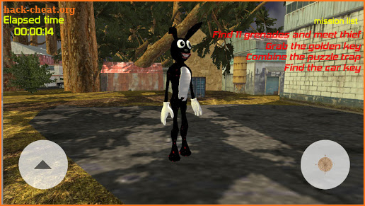 Cartoon Rabbit survivor at scary cartoon cat screenshot