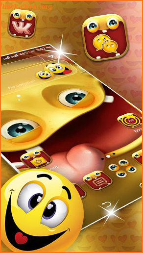 Cartoon Smiley Face Launcher Theme screenshot