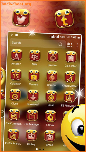 Cartoon Smiley Face Launcher Theme screenshot