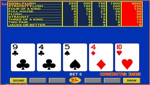 ﻿Casino Video Poker Machines Drawing Double Up screenshot